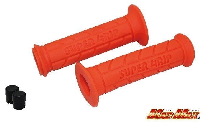 MADMAX バイク用品 スーパーグリップ 120mm オレンジ/22.2mm (7/8インチ)ハンドル用 オレンジ/エリミネーター125【送料800円】_画像1