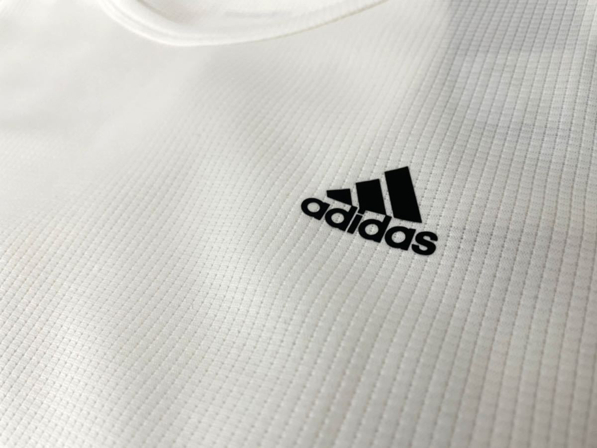  new goods #adidas Adidas lady's short sleeves shirt T-shirt OT waffle white GQ0612 167-173cm