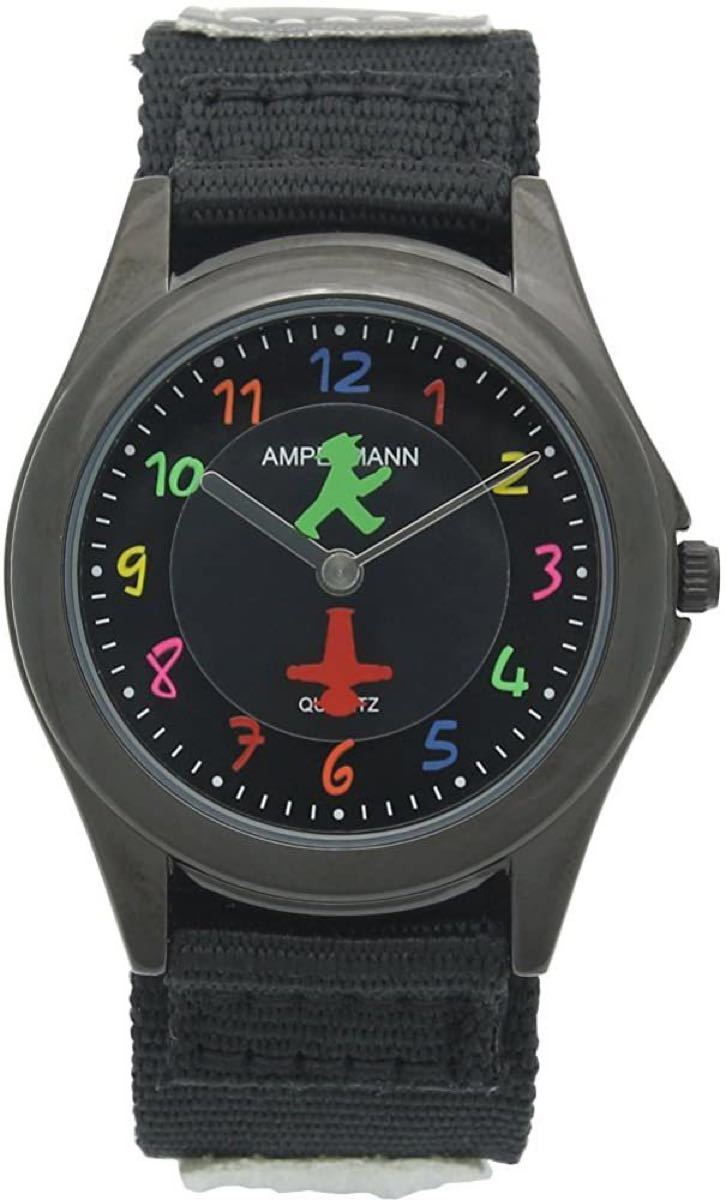 [アンペルマン] 腕時計 正規輸入品 ブラック クォーツ 腕時計