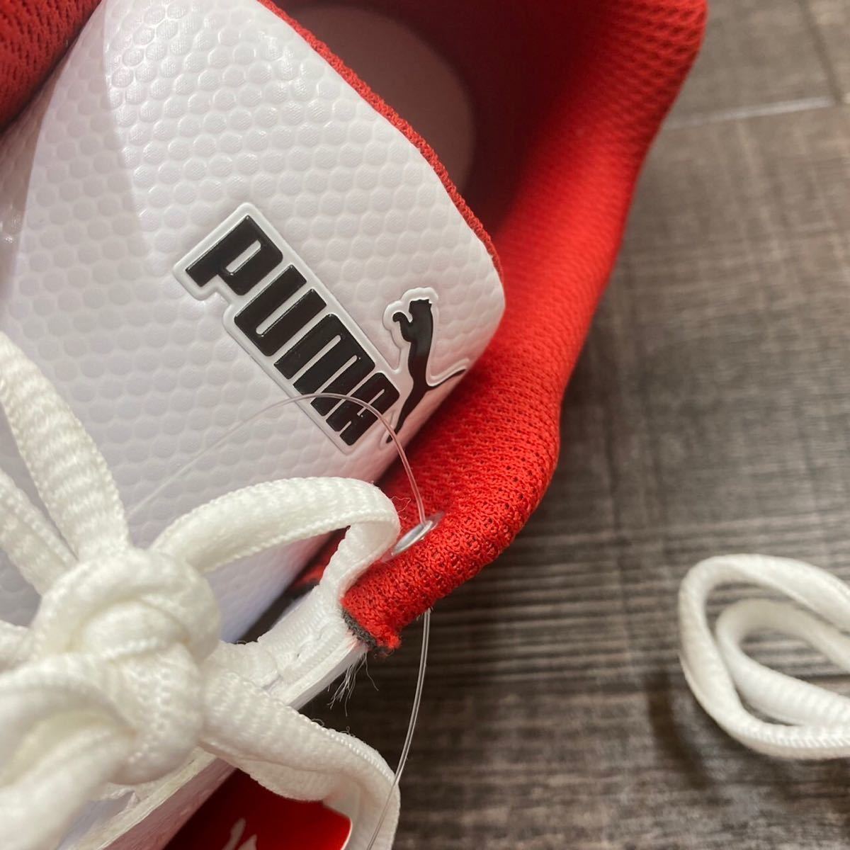 27.5cm プーマ PUMA フェラーリ レース フュチャー カートキャット ドライビングシューズ ホワイト レッド 306586-02 箱付_画像4