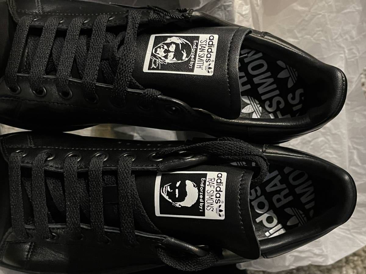 再値下げ！RAF SIMONS x STAN SMITH ラフシモンズ　アディダス スタンスミス　スニーカー　ブラック　6.5 7 7.5 24.5 25 25.5 cm　シューズ_画像1