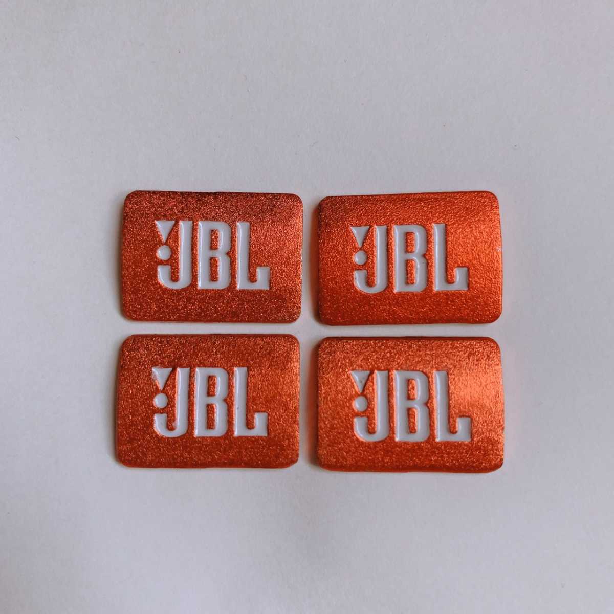 オレンジ　4枚セット　JBLステッカー JBLスピーカーエンブレム_画像1