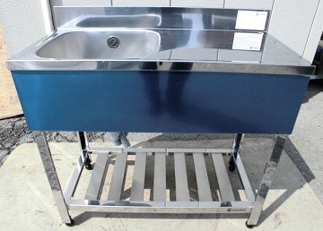 ☆新品 KPM1-900 幅900 一槽シンク 1槽シンク 水切シンク 流し台 業務