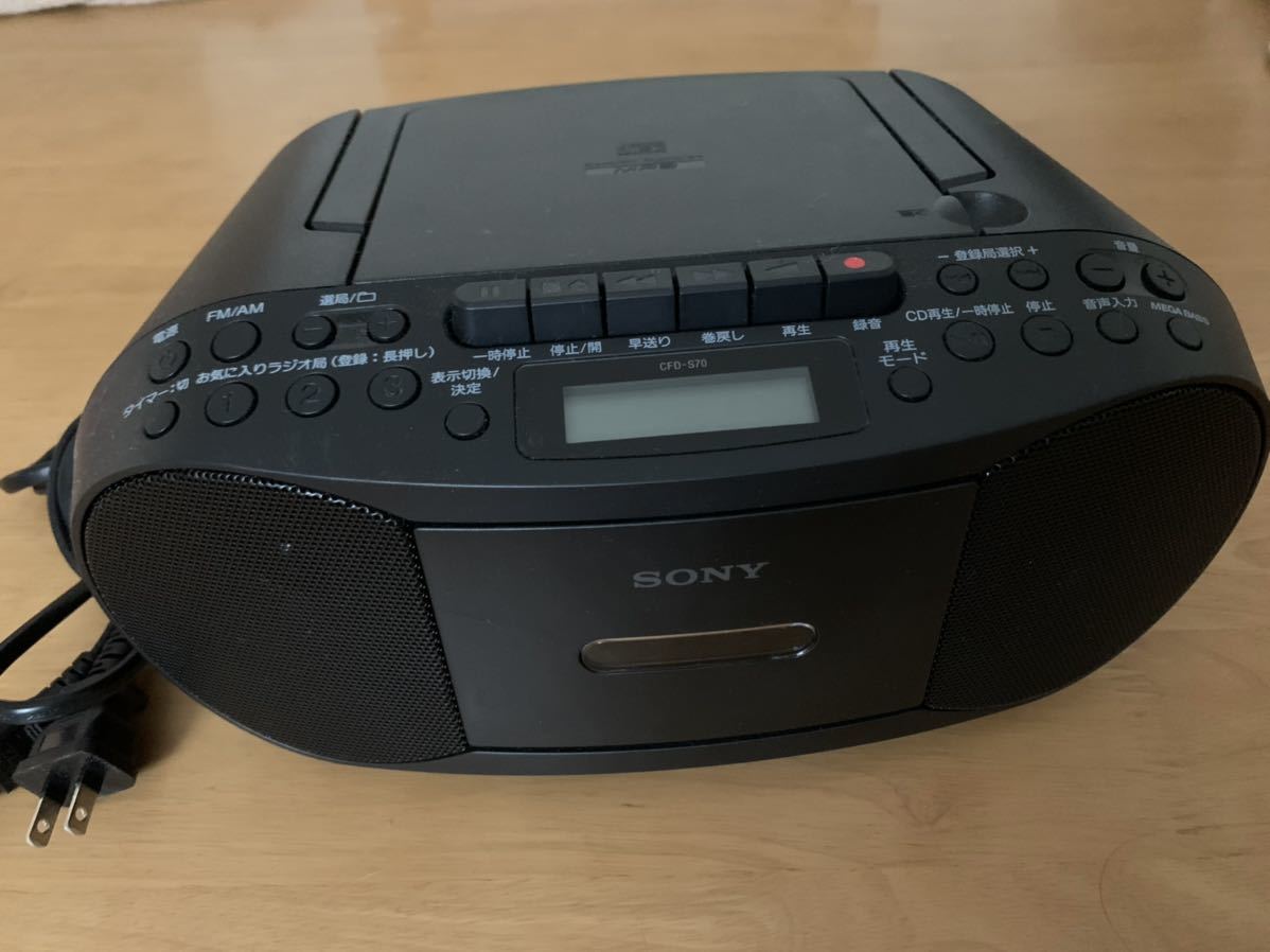 SONY ソニー CDラジカセ CFD-S70 2021年製 中古品_画像1