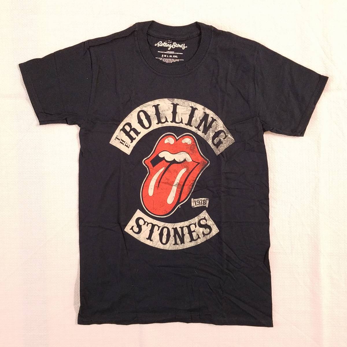 魅惑のバンドT特集! 未使用『THE ROLLING STONES ザ・ローリングストーンズ』半袖Tシャツ 2015年コピーライト 英国製 ブラック S／ロックT_画像1