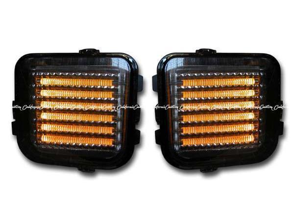 【即納/スモーク】ハマーH3 LED クリスタル LED パークシグナル ランプ ライト H3 フロント グリル ヘッド ウインカー 左右 06-09y H3 最安_画像2