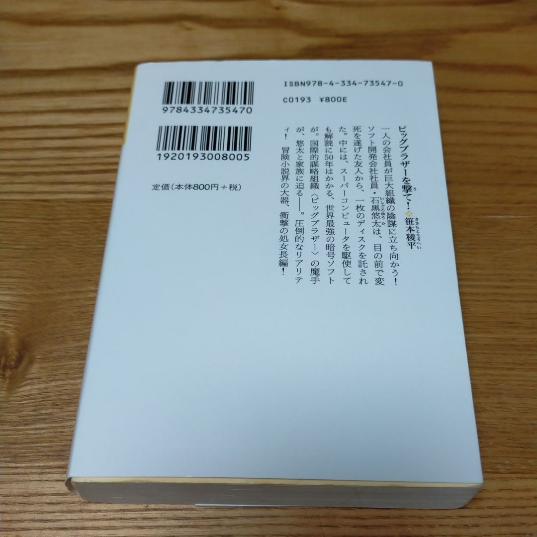 笹本稜平4冊セット ①極点飛行　②ビッグブラザーを撃て!　③時の渚　④フォックス・ストーン