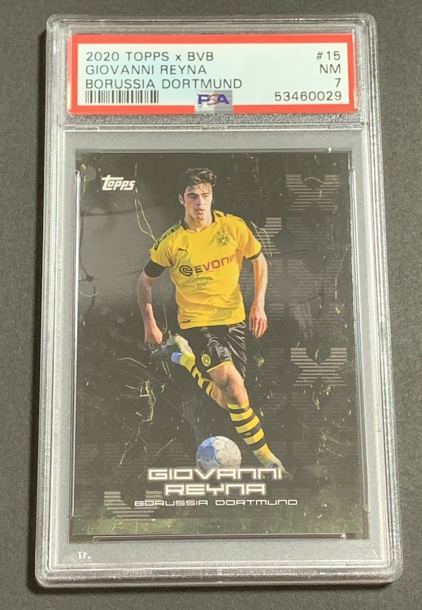 2020 Topps x BVB Giovanni Reyna 15 RC Rookie Dortmund PSA 7 ジョバンニレイナ　ルーキー　ドルトムント_画像1