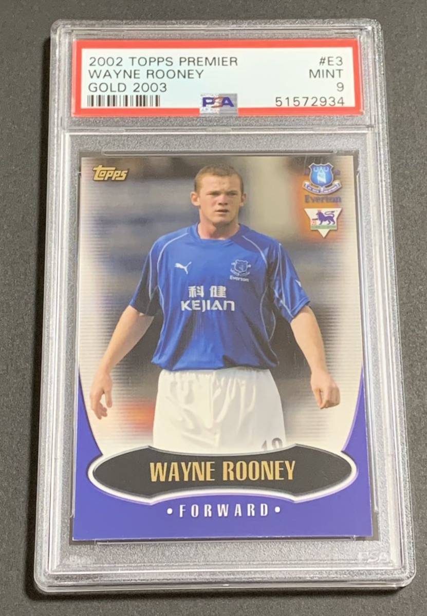 2002 Topps Premier Gold 2003 Wayne Rooney E3 RC Rookie Everton PSA 9 ルーニー ルーキー エヴァートン