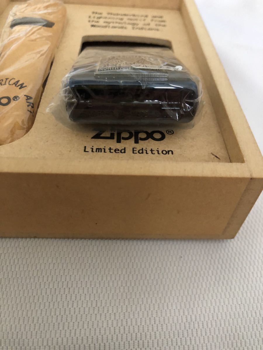 zippo NORTH AMERICAN ART サンダーバード ブルーチタン www