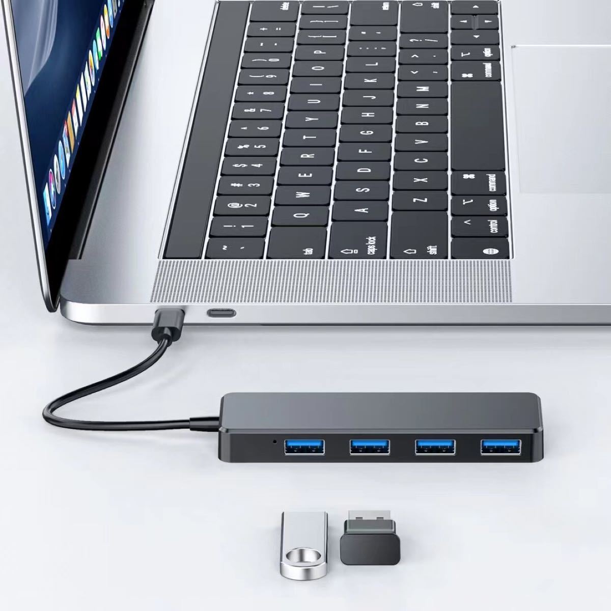USB ハブ　TypeC ハブ USB3.0 4ポート 増設高速データ転送