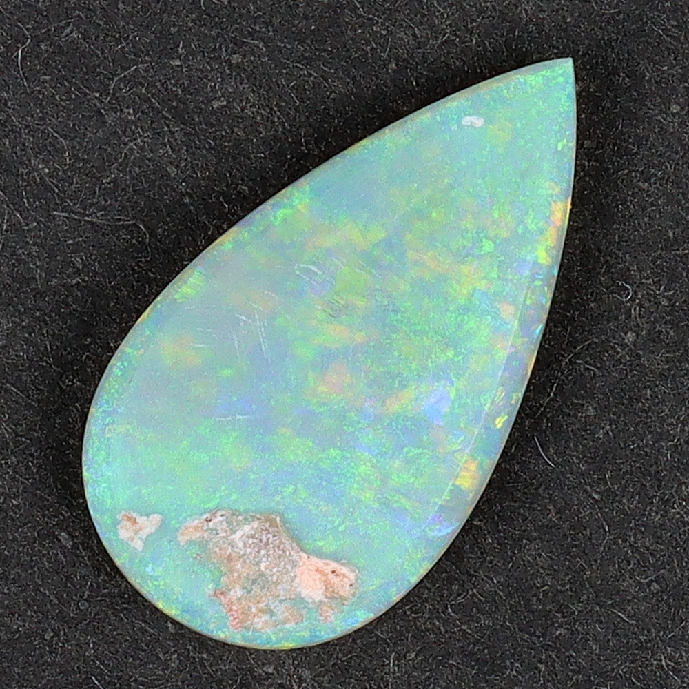  natural opal card judgement document attaching 2.435ct pair Shape kaboshon cut unset jewel case attaching 
