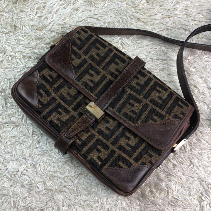レディース 【未使用品】FENDI ウォレット ズッカ柄 レザー フェンディ
