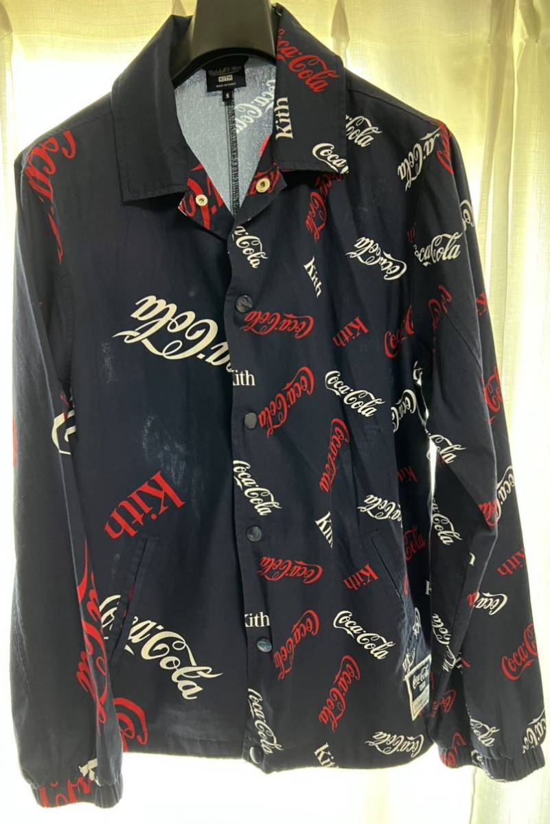 KITH×Coca-Cola coachJKT Sサイズ NAVY キス　コカコーラ　コーチジャケット　ネイビー　Travis _画像1