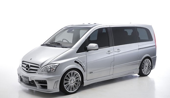 【WALD BlackBison Edtion】 Mercedes-Benz W639 ロング用 Vクラス 12y~ エアロ 3点キット ブラックバイソン スポイラー ベンツ_画像2