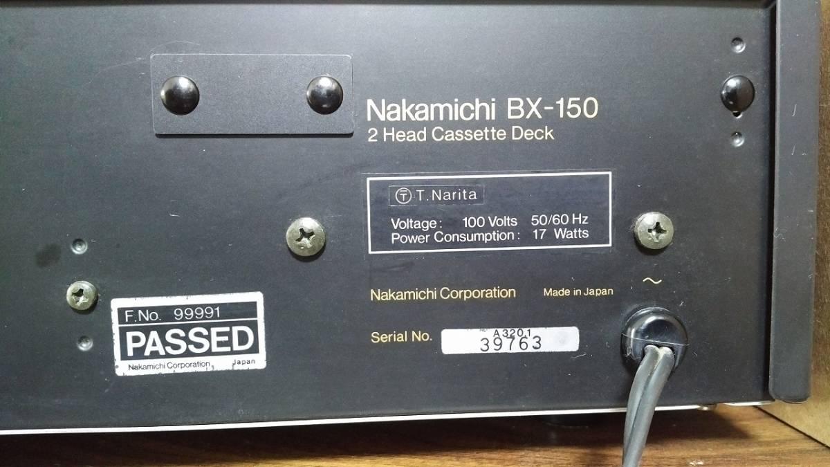 ナカミチ Nakamichi カセットデッキ　BX-150　ジャンク品_画像5