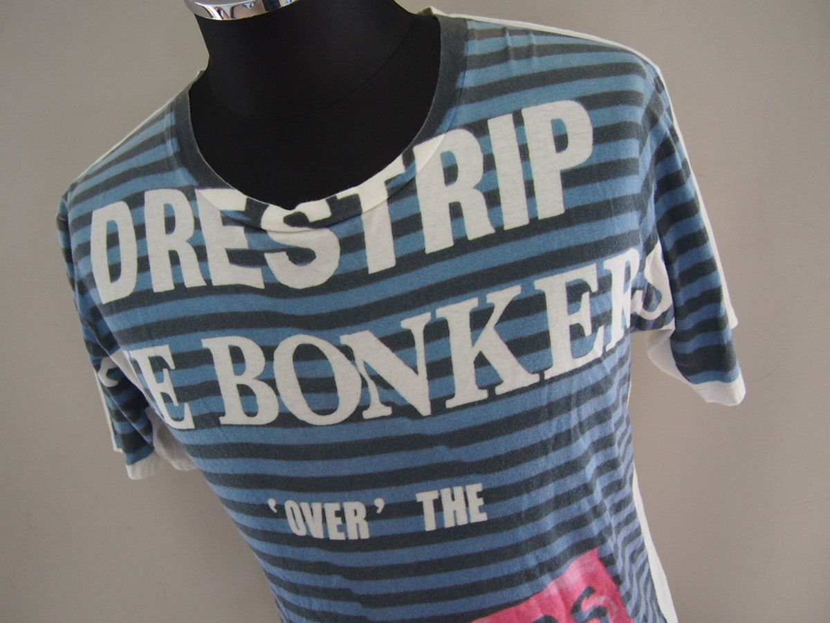 DRESTRIP × OVER THE STRiPES★ドレストリップ×オーバーザストライプス★半袖Ｔシャツ★カットソー★日本製★ボーダー×英字ロゴ★サイ_画像2