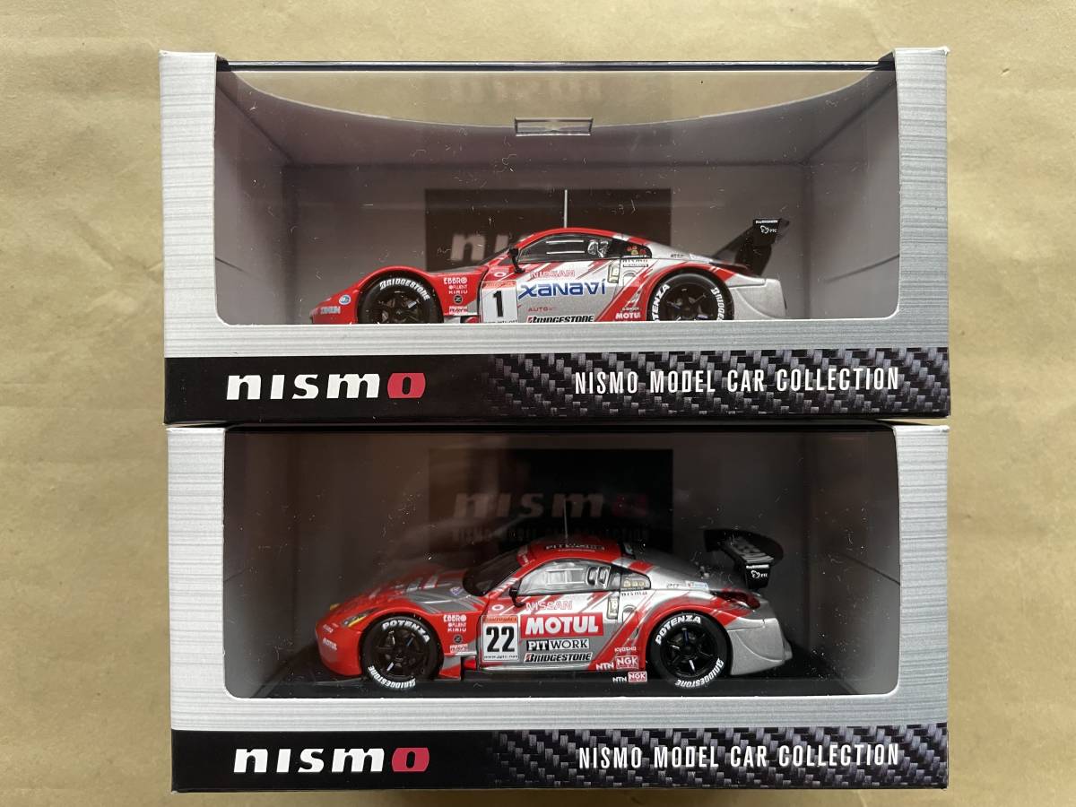 EBBRO nismo 2004 JGTC NISSAN フェアレディＺ 2台セット NISMO MODEL CAR COLLECTION ニスモモデルカーコレクションエブロ xanavi MOTUL_画像1