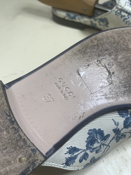 GUCCI グッチ ホースビット スリッパ ブルーフラワー 希少 | web