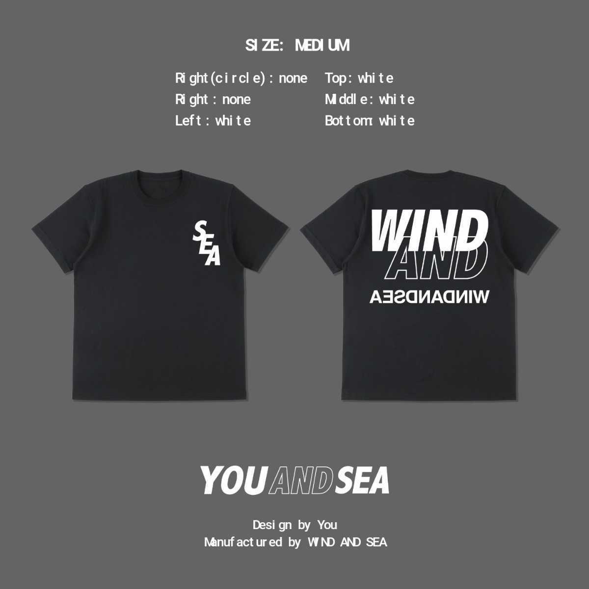 贅沢屋の AND WIND SEA ブラックホワイト tシャツ SEA AND ウィン