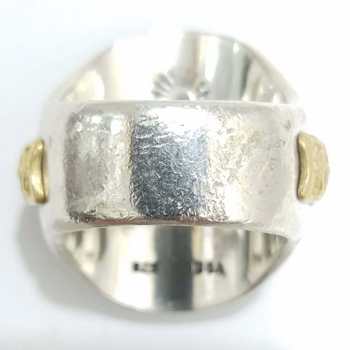 LHN Jewelryシルバーリング14号HULA GIRL SOUVENIR RINGメキシカンBrass Silver Copperスーベニア真鍮 銀 銅ポリネシア ハワイ バイカー_画像9