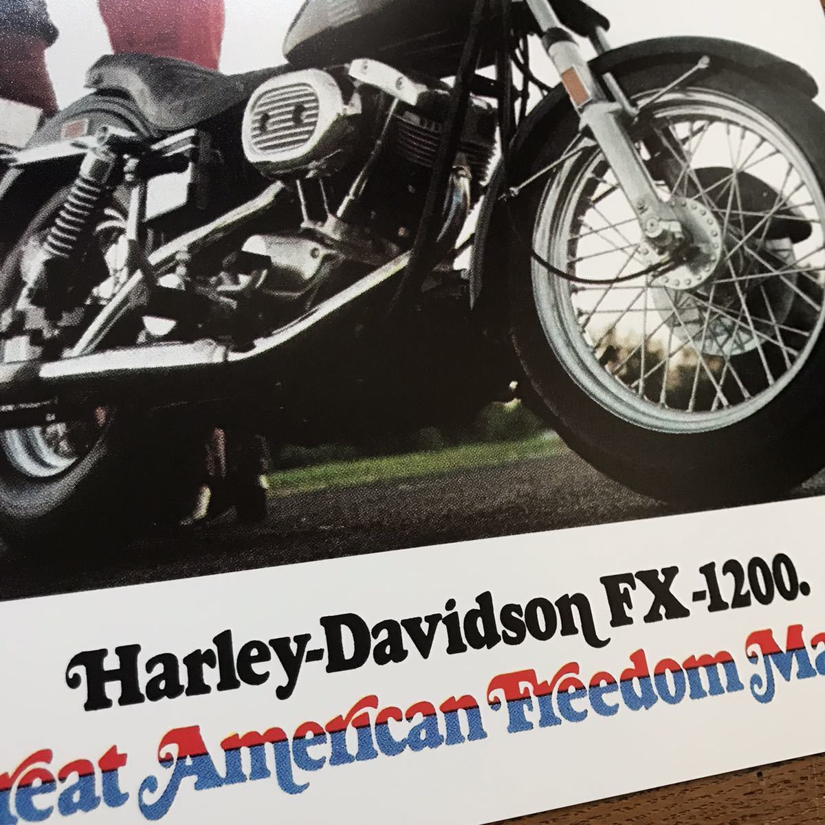 ポスター★1973 ハーレーダビッドソン FX-1200 広告ポスター☆Harley-Davidson/HD/AMF/ショベルヘッド_画像7