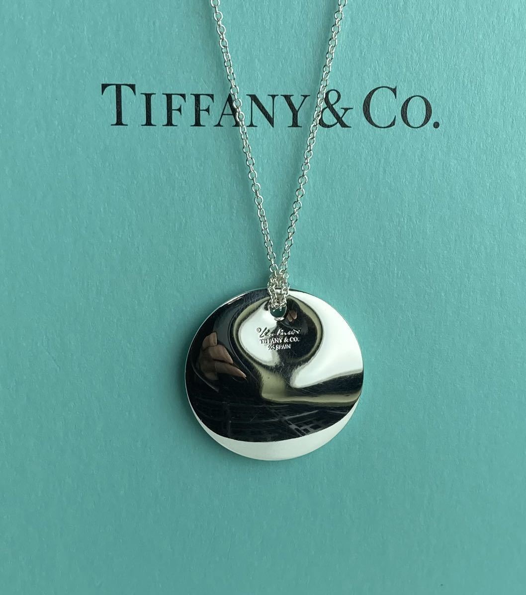 TIFFANY&Co ティファニー ラウンドプレート ネックレス 925 TIFFANY&Co ティファニー ラウンドプレート ネックレス 925