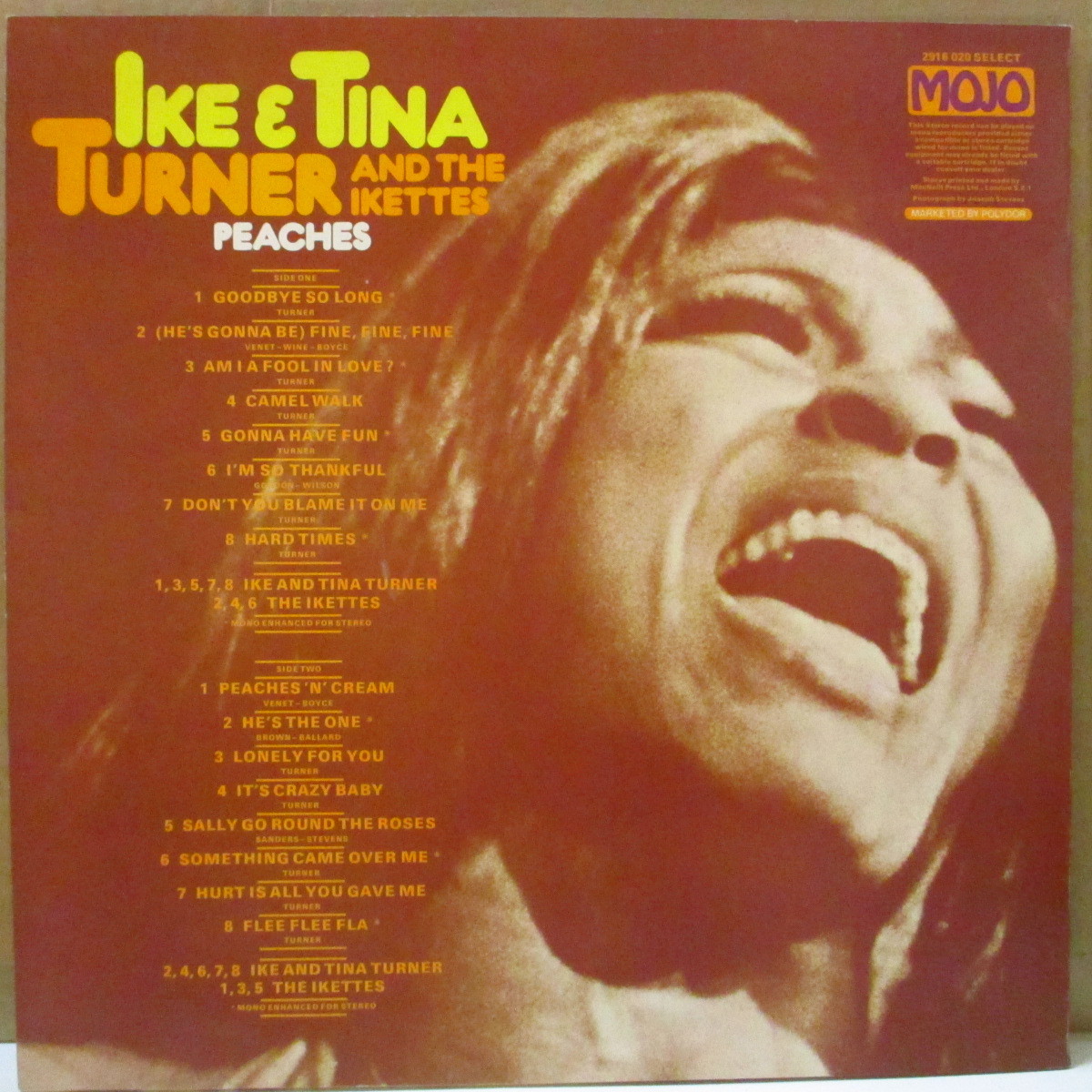 IKE & TINA TURNER AND THE IKETTES-Peaches (UK Orig.Stereo LP_画像2