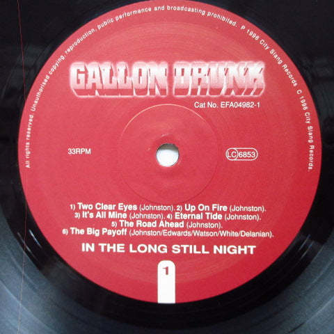 GALLON DRUNK-In The Long Still Night (German Orig.LP)_画像3