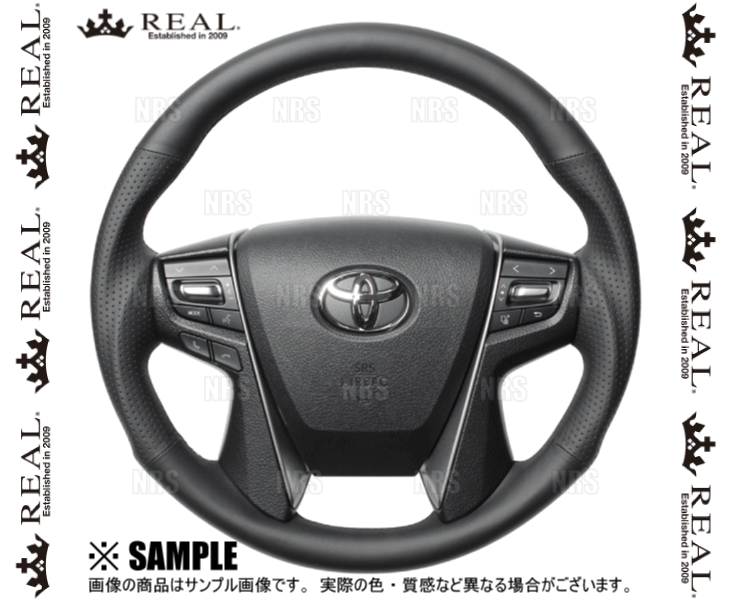 REAL レアル プレミアム (ラウンドシェイプ/ナッパオールレザー/ブラックユーロS) クラウン アスリート GRS/ARS/210/211/214 (H30P-LPB-BK