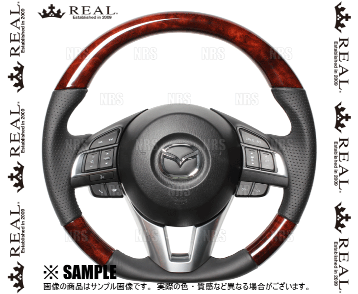 REAL レアル オリジナル (ブラウンウッド/ブラックユーロステッチ)　アクセラスポーツ　BMEFS/BM5FS/BM5AS/BM2FS　2013/11～ (MZA-BRW-BK_画像1