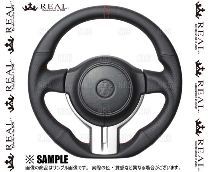 REAL レアル プレミアム (Dシェイプ/ナッパオールレザー/ブラック×レッドユーロステッチ) 86 ハチロク ZN6 2012/4～2016/8 (F4-D-LPB 27,144円