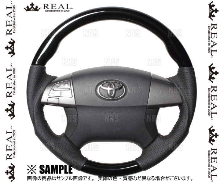 REAL レアル オリジナル (ピアノブラック/レッドステッチ) カローラ アクシオ NZE141/NZE144/ZRE142/ZRE144 2006/10～2012/5 (R50-PBW-RD