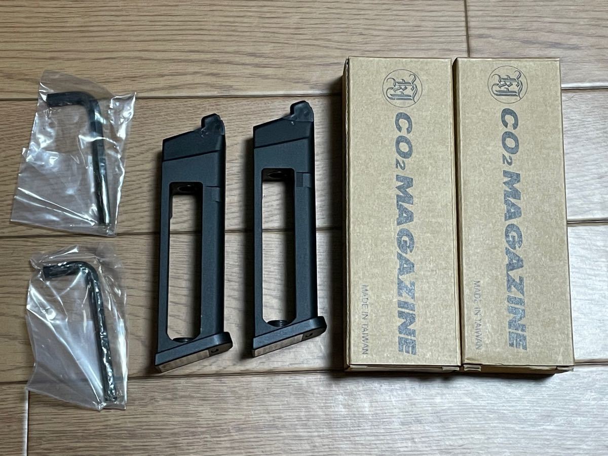 2本 KJ Works グロック シリーズ CO2 マガジン KP13 KP17 KP18 Glock