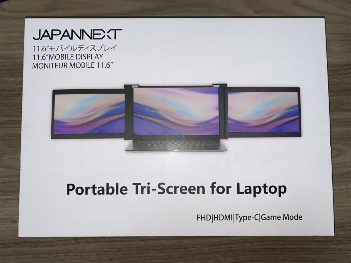海外販売× JAPANNEXT 2画面モバイルディスプレイ Tri-Screen (11.6インチ) JN-TRI-IPS116FHDR USB-C  通販