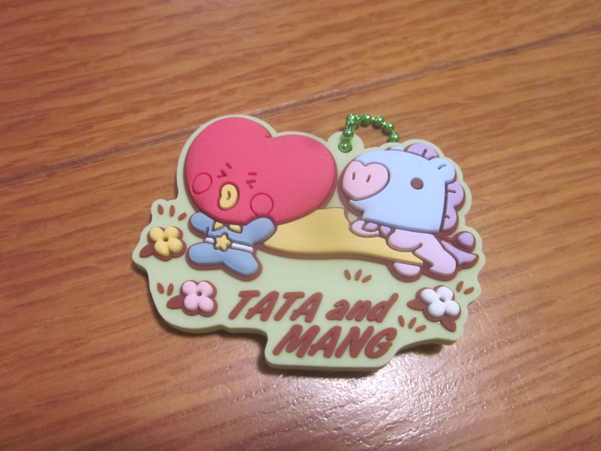 BT21　ぷっくり半立体ラバーマスコット☆TATA　and MANG_画像1