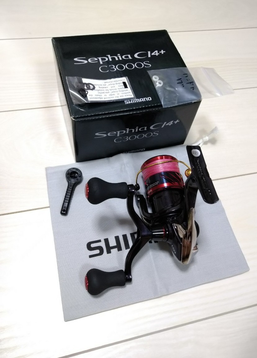 【値下げ不可】SHIMANO 17セフィアCI4+ C3000S ダブルハンドル　リール　2ボールベアリング化済