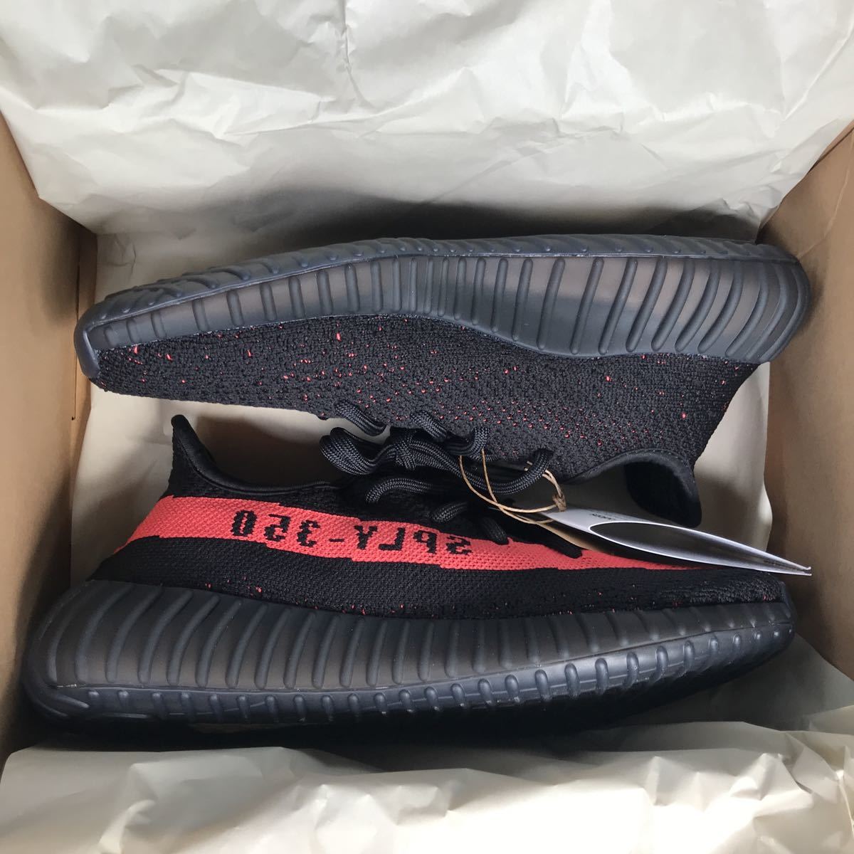YEEZY BOOST 350 V2 CORE BLACK RED BY9612 23.5cm adidas 当選品