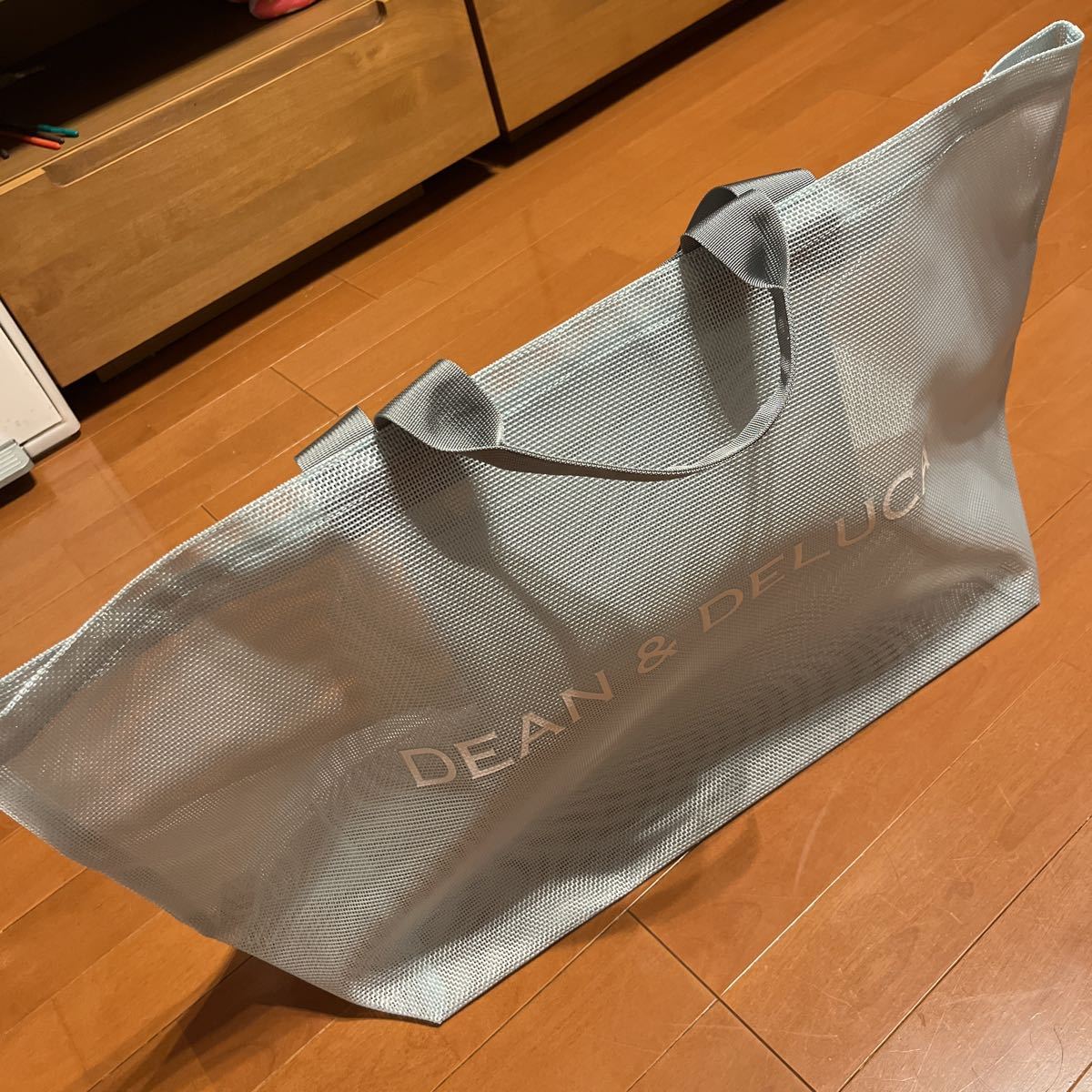 DEAN&DELUCA ディーン&デルーカ ディーンアンドデルーカ メッシュトートバッグ ミントブルーBIGサイズ