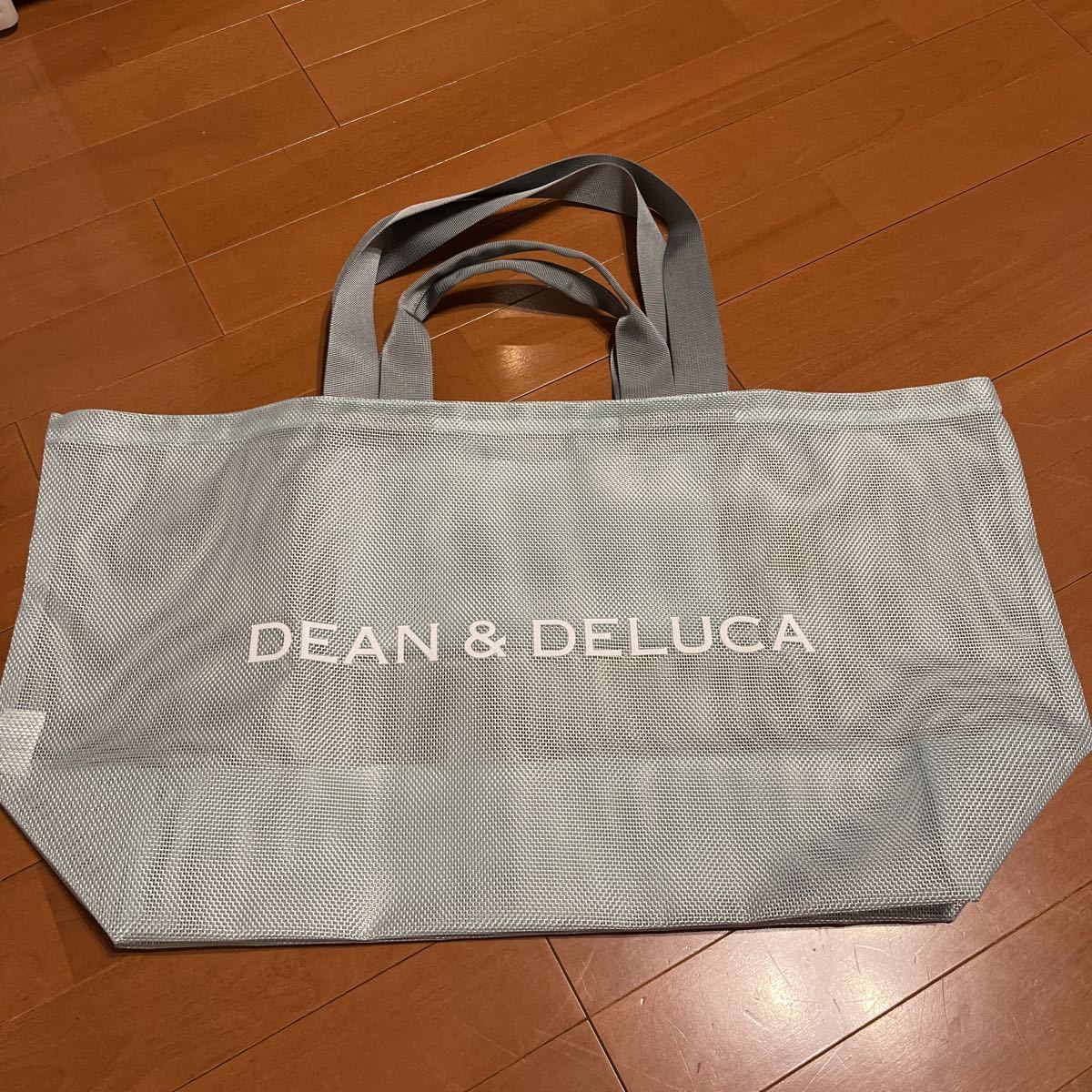 DEAN&DELUCA ディーン&デルーカ ディーンアンドデルーカ メッシュトートバッグ ミントブルーBIGサイズ_画像1