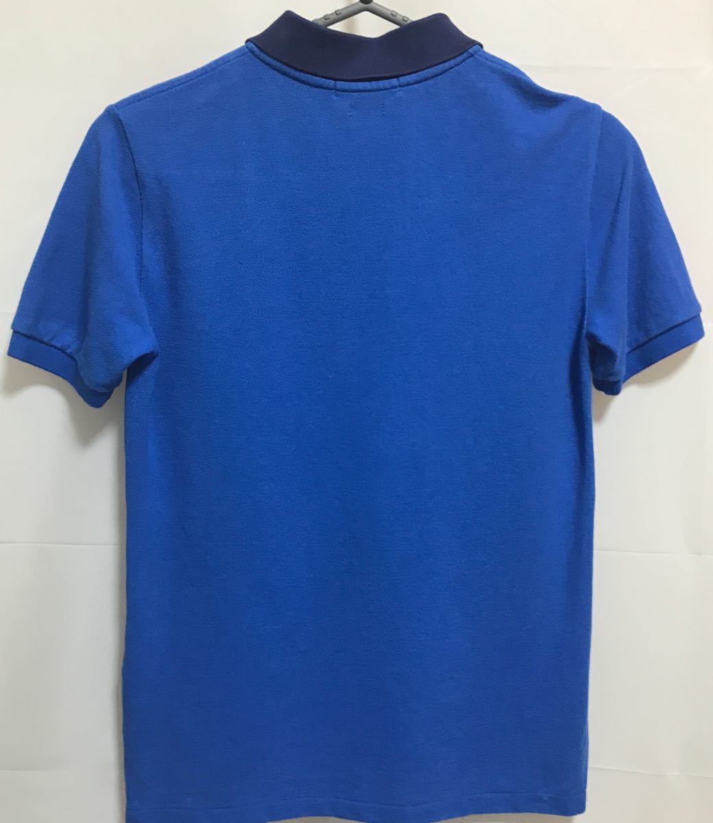 POLO RALPH LAUREN  ポロラルフローレン　ポロシャツ　半袖　ロゴ刺繍　メンズ　ブルー　Sサイズ　美品