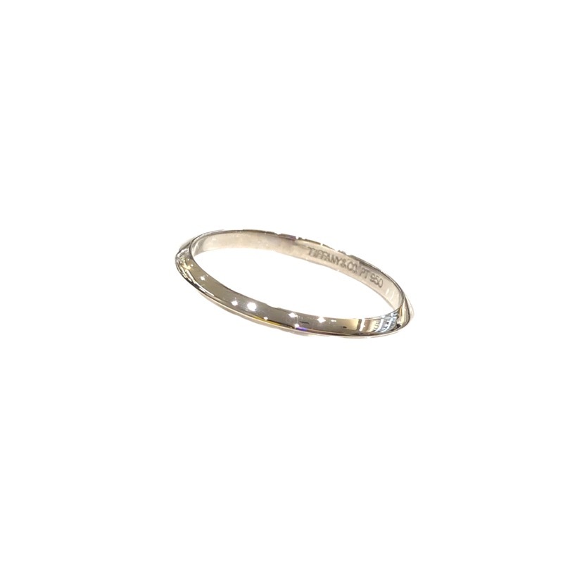 2極タイプ 【TIFFANY】ナイフエッジリング PT950 19.5号 [正規品