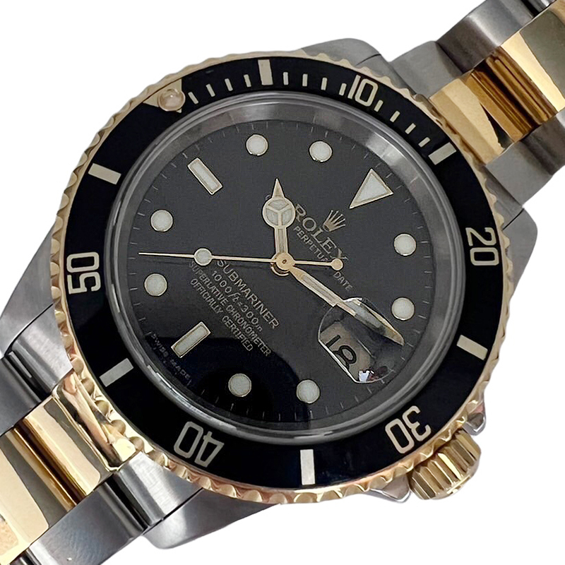 ふるさと納税 ロレックス ROLEX サブマリーナ デイト 16613 ゴールド×シルバー 腕時計 メンズ 中古