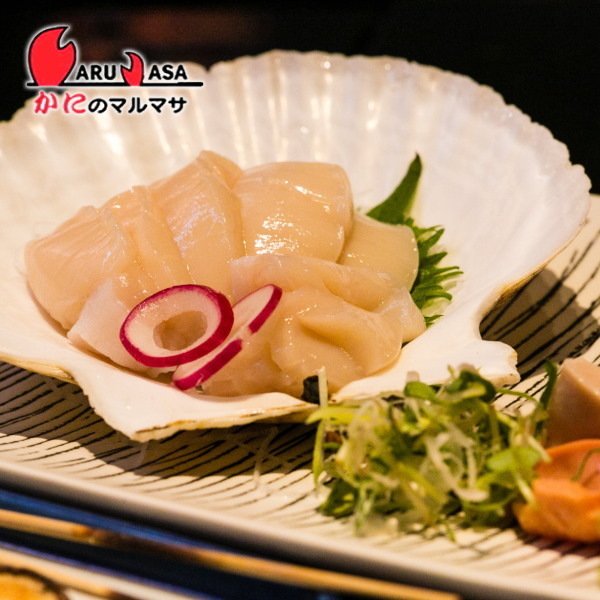 【かにのマルマサ】北海道産 活ホタテ貝 1キロ詰 よつ葉バターセット_画像4