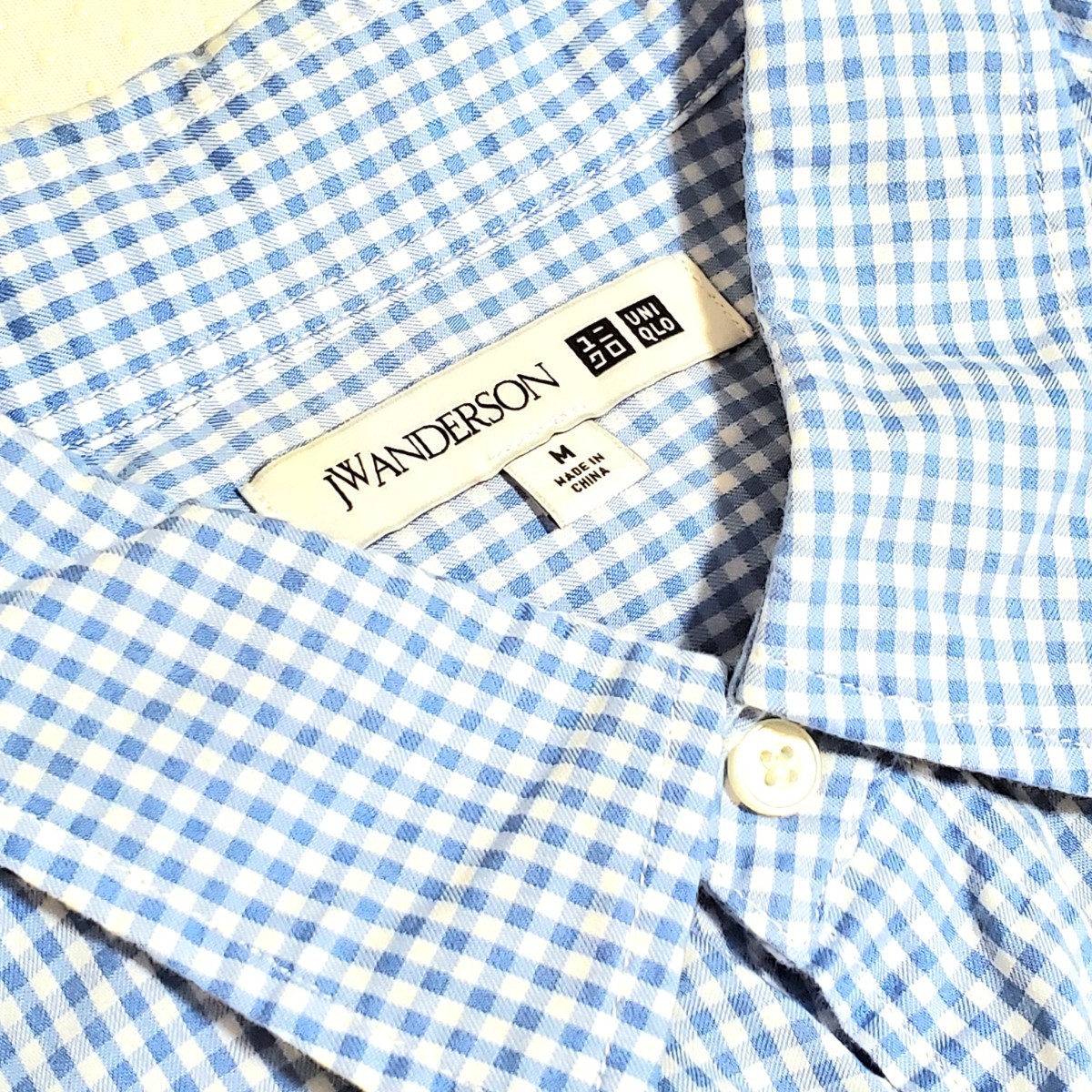 UNIQLO ユニクロ JW ANDERSON コラボ チェック 長袖シャツ メンズ Mサイズ ジョナサンウィリアムアンダーソン
