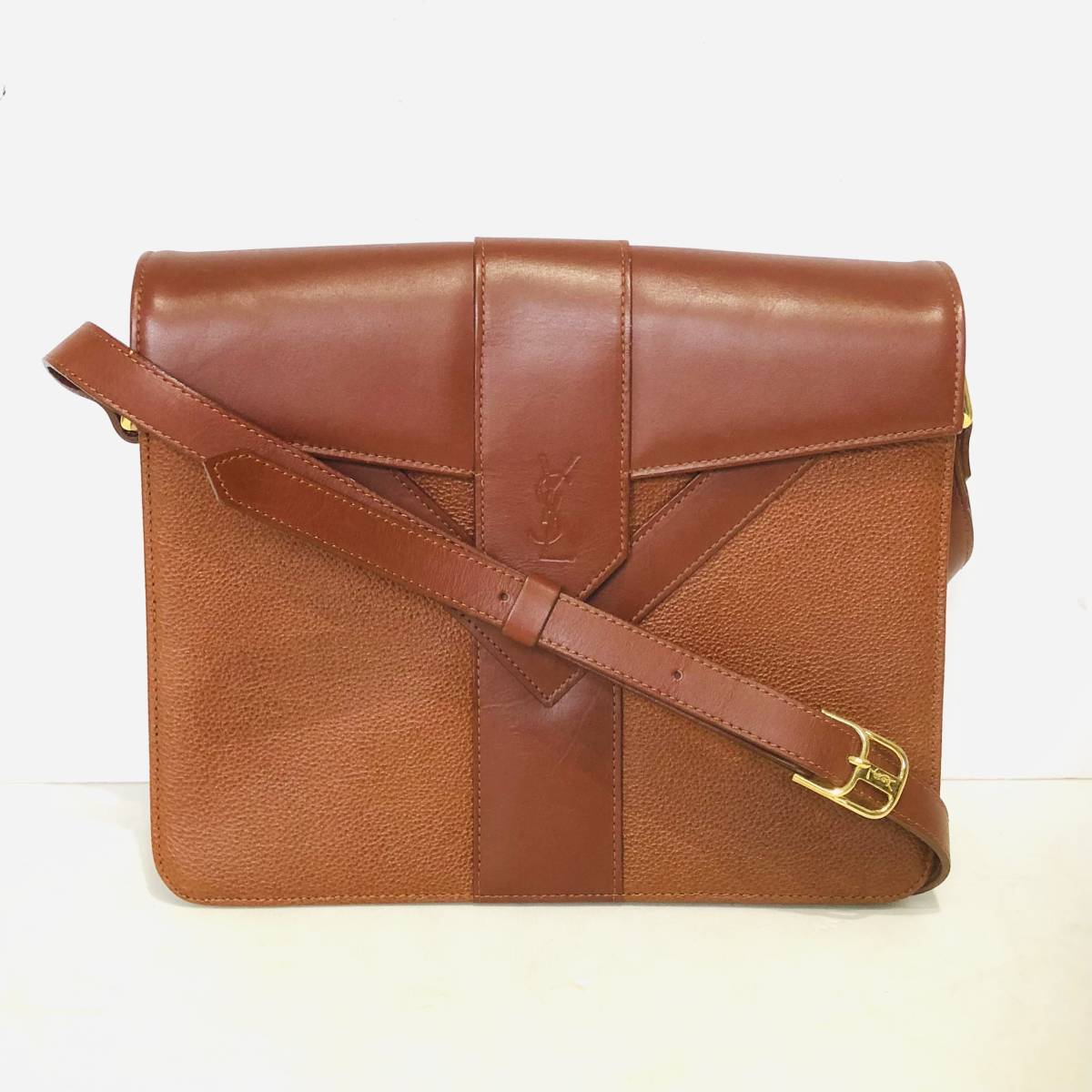 5%OFF】 YSL オールド ヴィンテージ ショルダーバッグ レザー Laurent