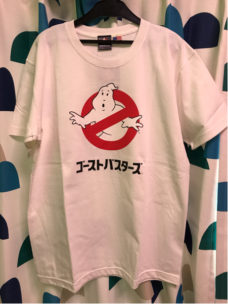 新品 ゴーストバスターズ tシャツ ghost busters L 白 カタカナ ロゴ 映画 80s_画像2