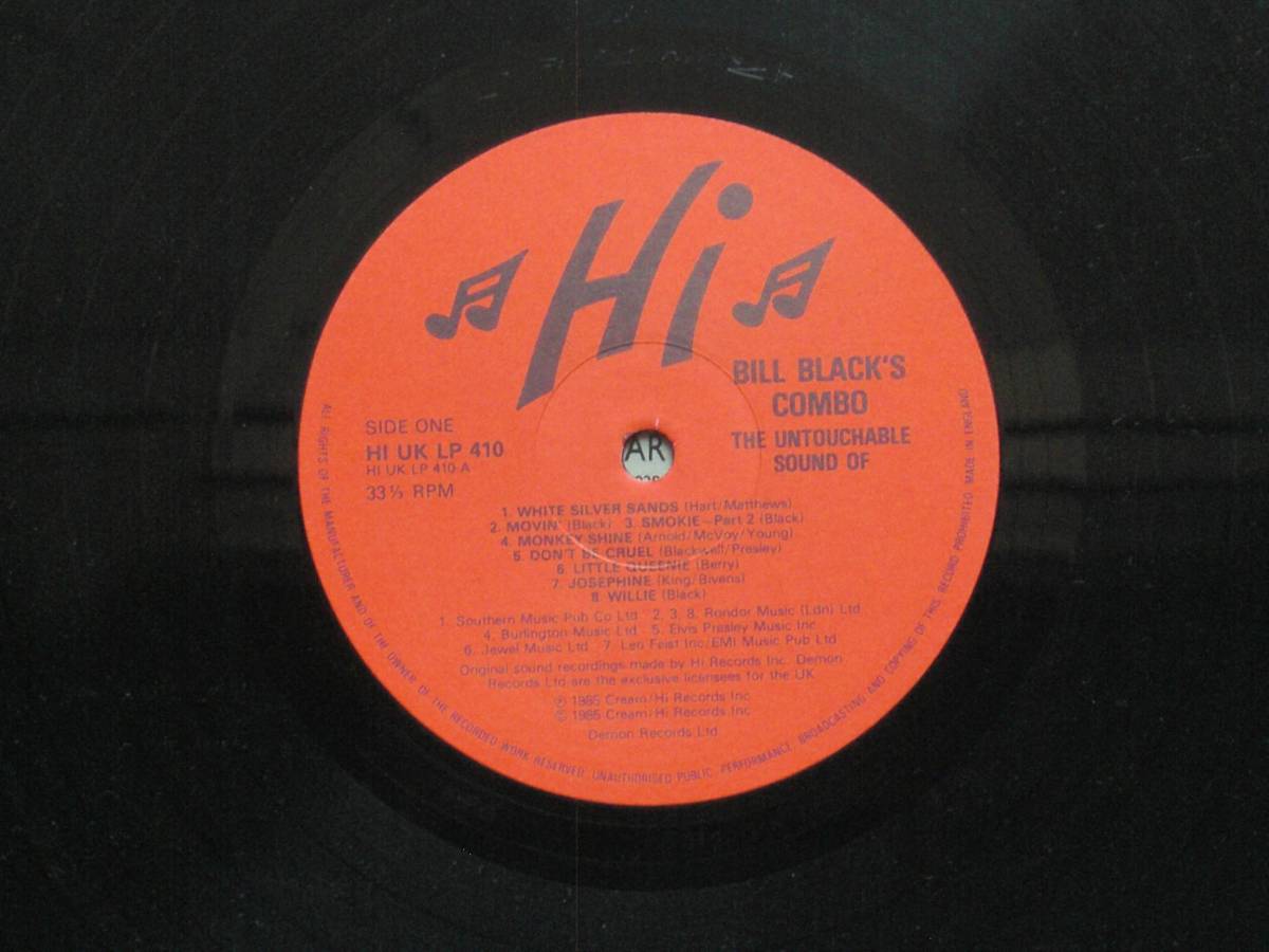 UK盤LP　Bill Black's Combo ／ The Untouchable Sound Of Bill Black's Combo （Hi Records HI UK LP 410 ）　_画像3
