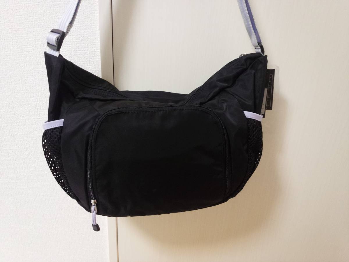  new goods Adidas shoulder bag AKM17BKPL black purple ru