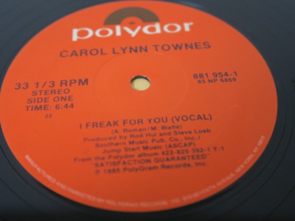 12'★CAROL LYNN TOWNES/I Freak For You(DISCO/FUNK)_画像1